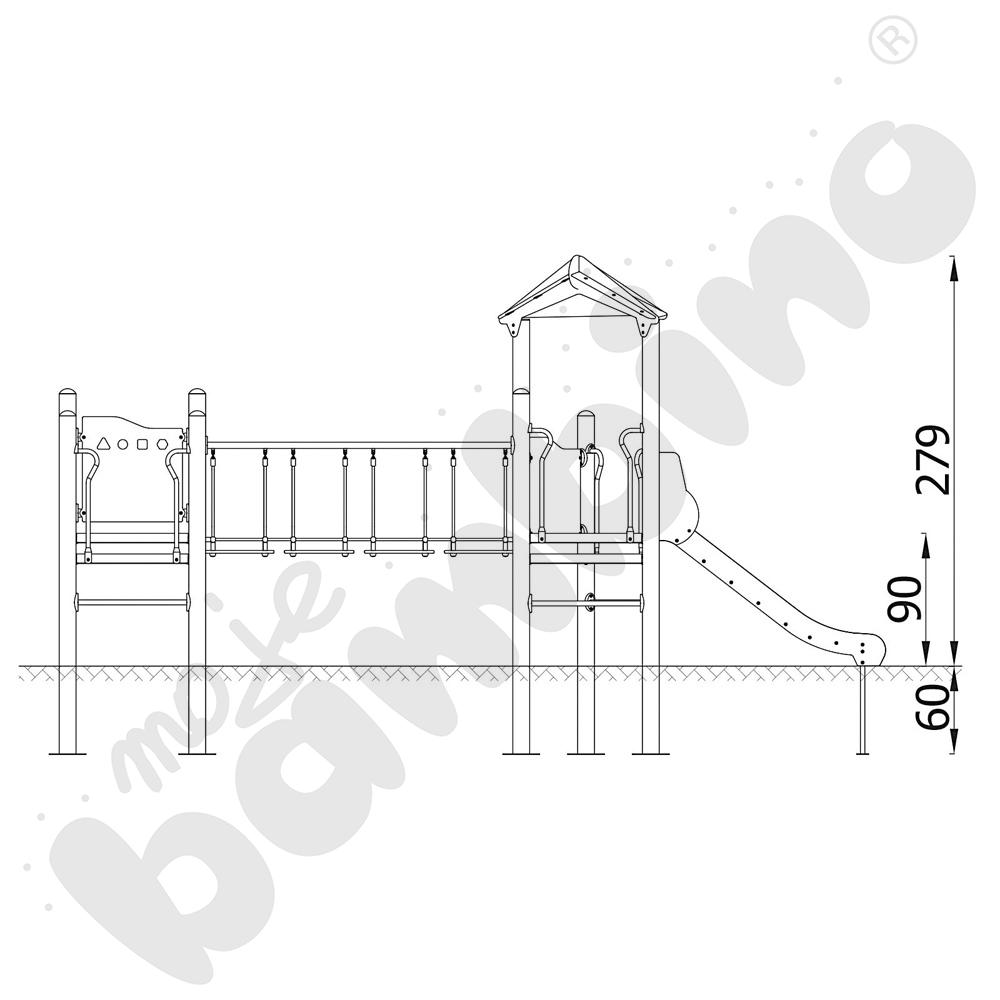 Orbis - wieża 13, metalowe słupy