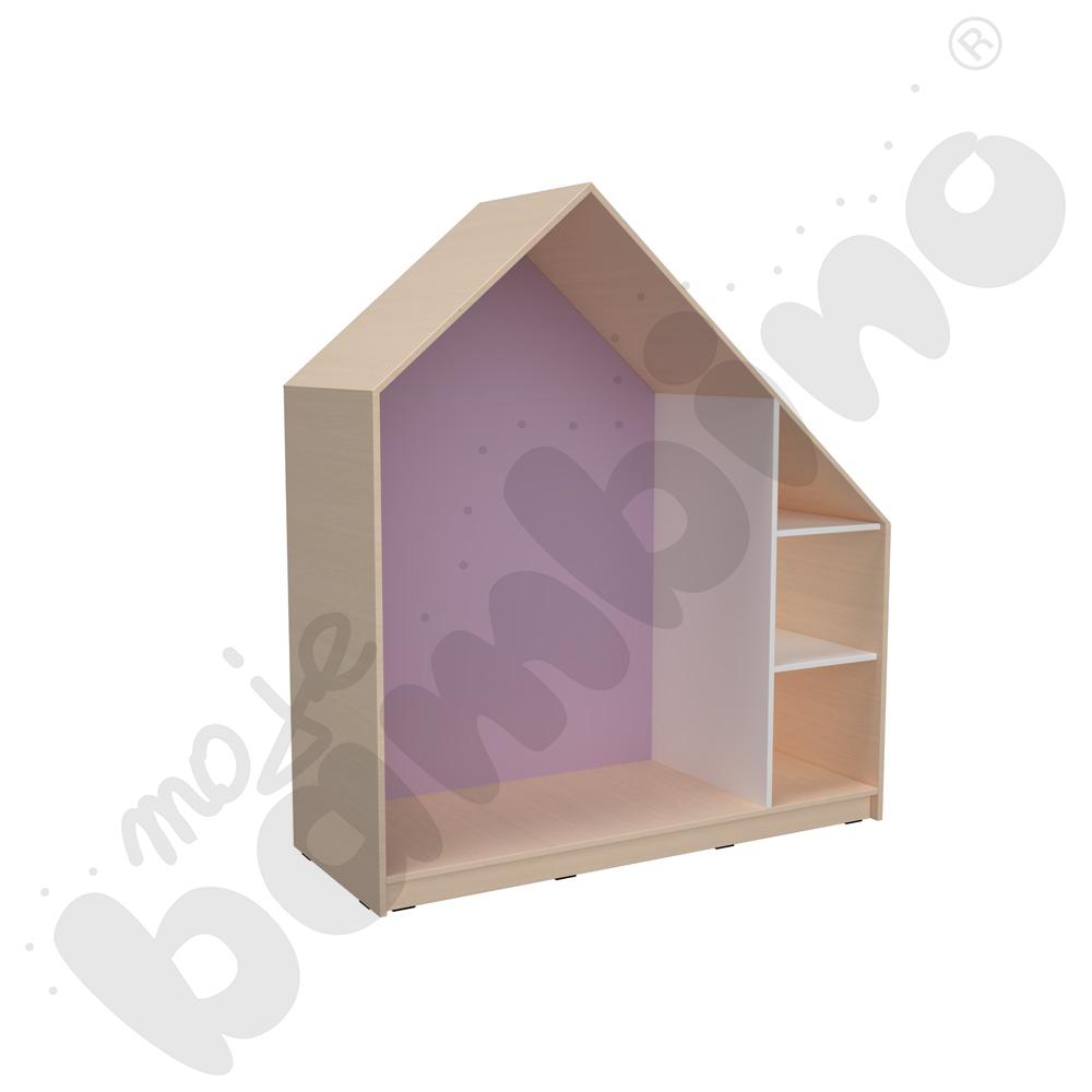 Quadro - szafka-domek z 2 półkami - fioletowy pastel, skrzynia klon jasny