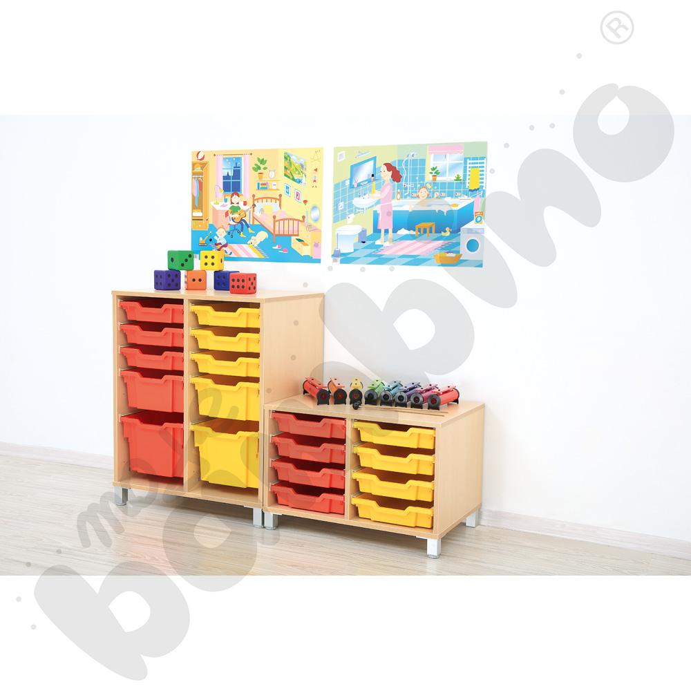 Szafka D na plastikowe pojemniki na nóżkach