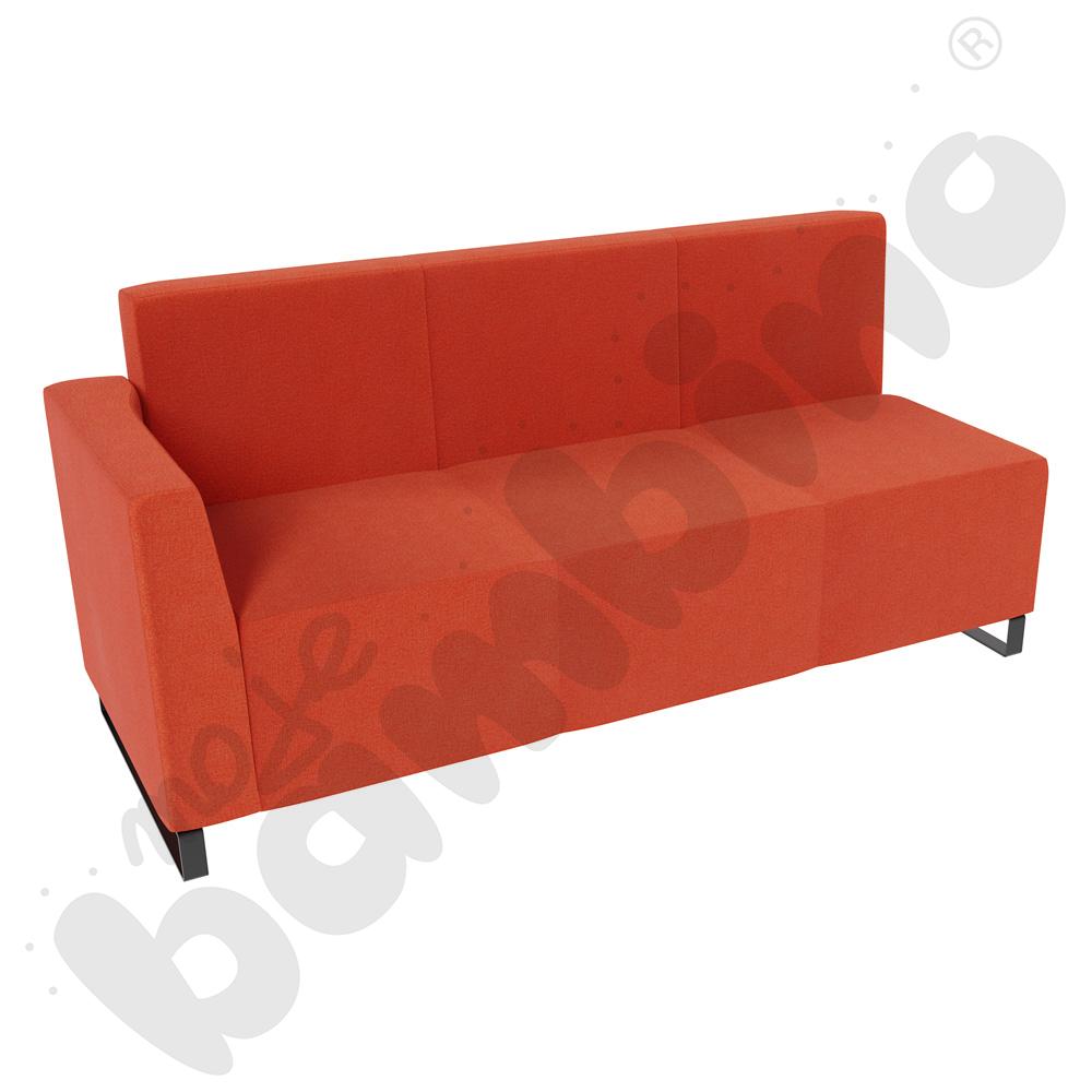 Sofa Universum 3-os. wys. 82 cm, bok niski lewy, tkanina KG17