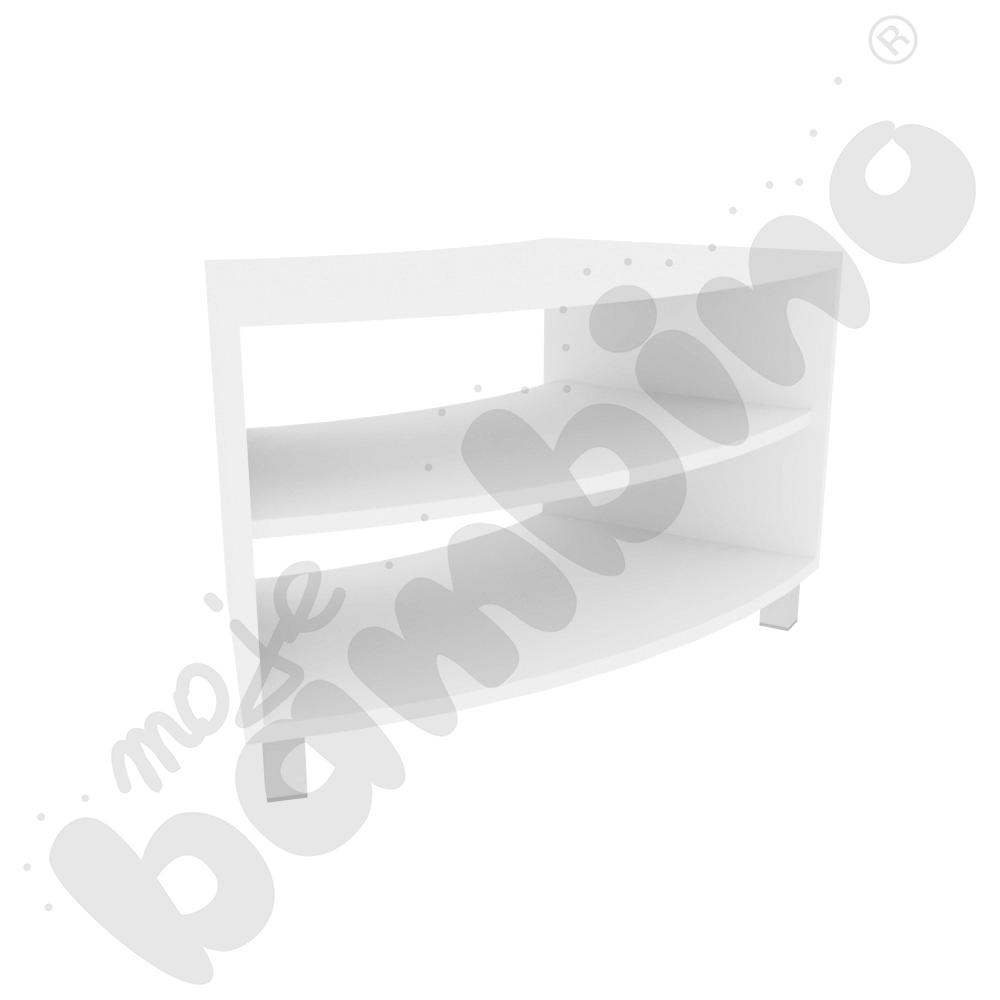 Quadro - szafka 1/8 koła S na nóżkach, biała