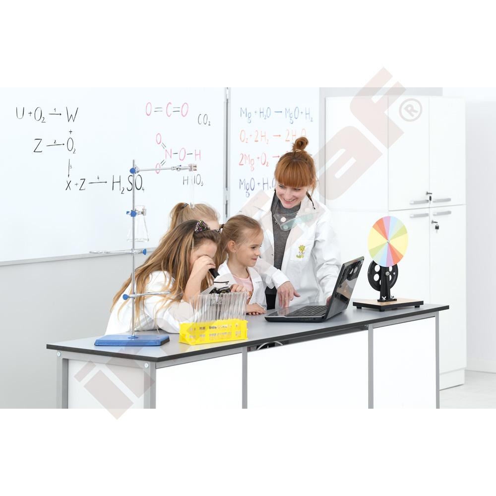 Laboratorní stůl LAB 1800 x 600, pracovní deska HPL šedá – základní verze