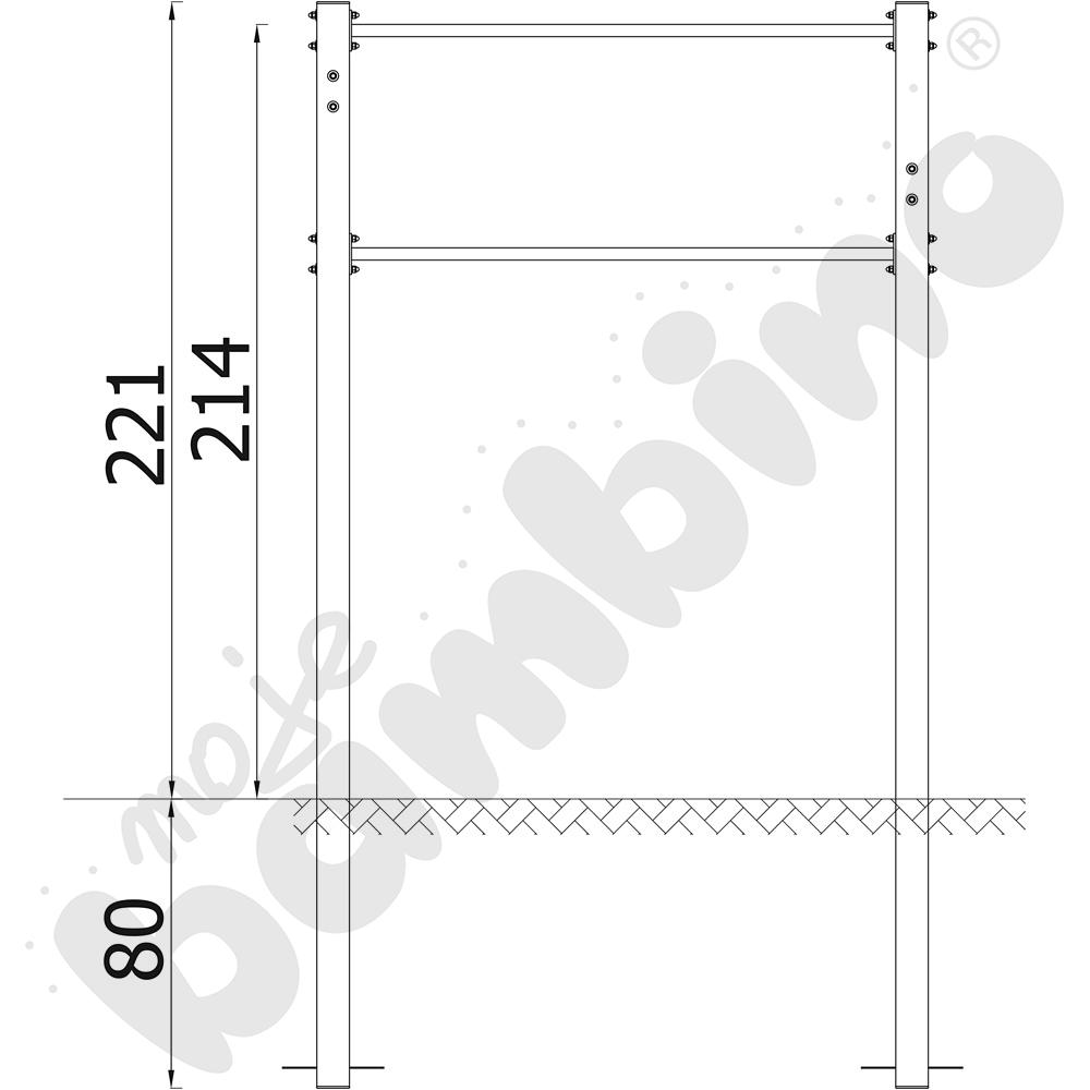 Street workout drążki Yellow