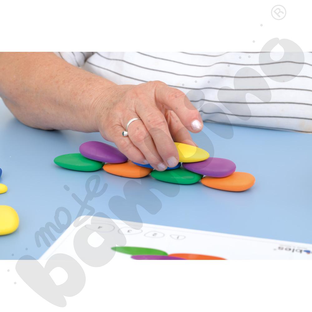 Tęczowe kamyczki do zabaw kreatywnych