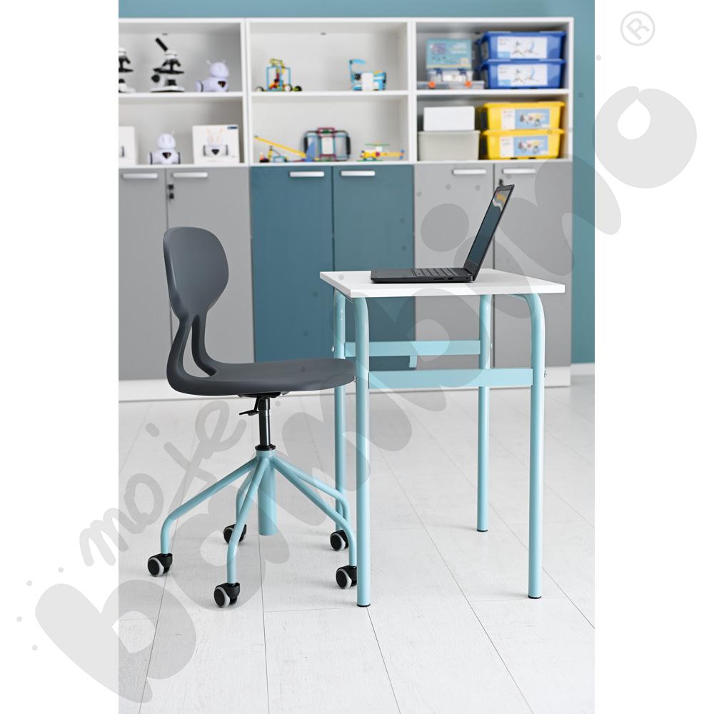 Krzesło obrotowe Piano - szaro-turkusowe