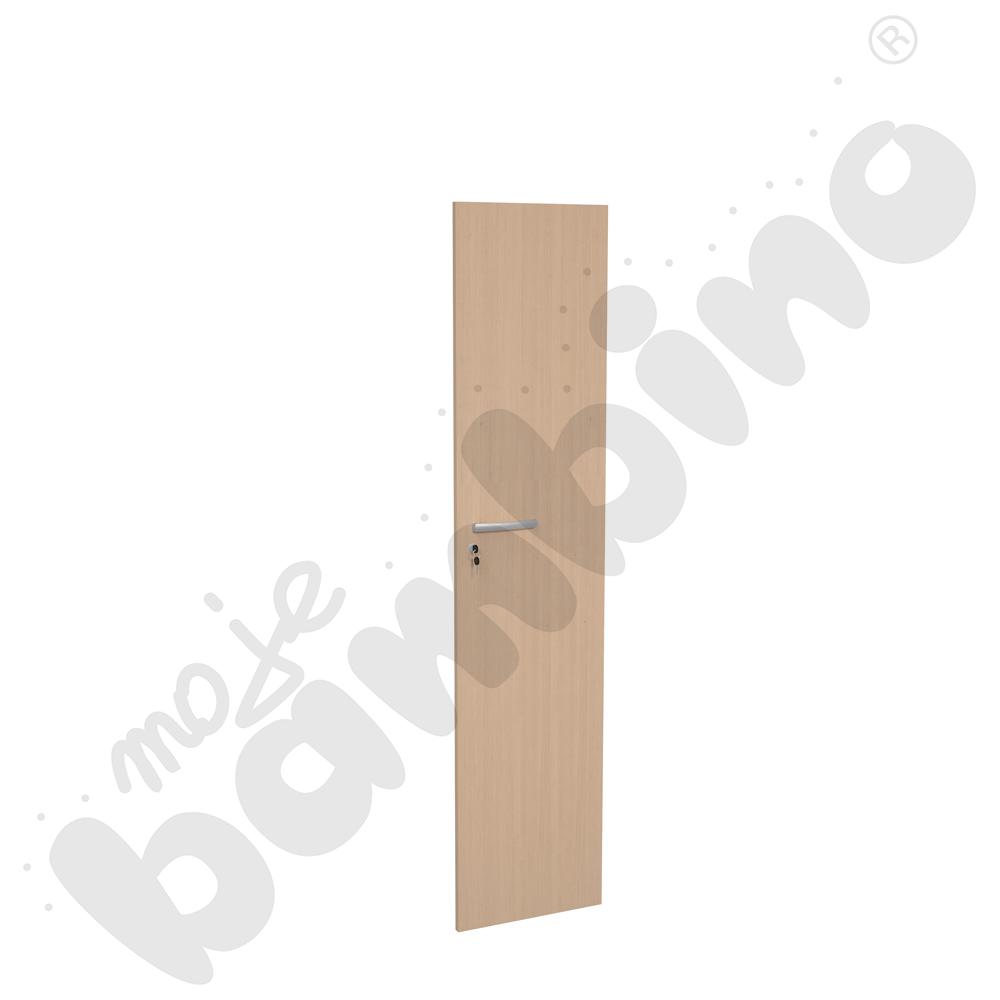 Drzwi Grande z zamkiem do regału wąskiego o wys. 187 cm, klonowe