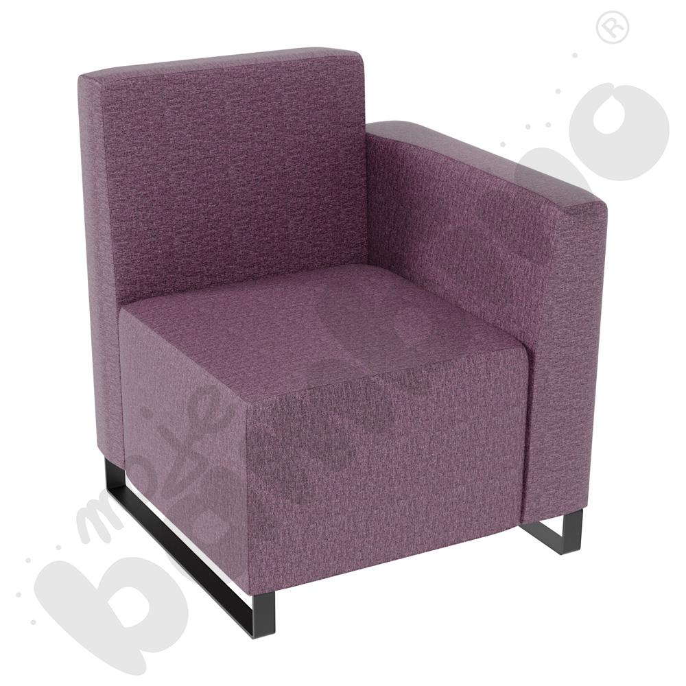 Fotel Universum wys. 82 cm, bok niski prawy, tkanina RO13