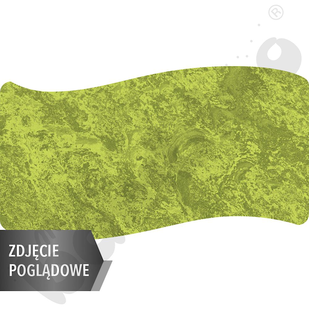 Stół Cichy prostokąt falisty 140x72, blat zielony, narożniki proste, rozm. 6