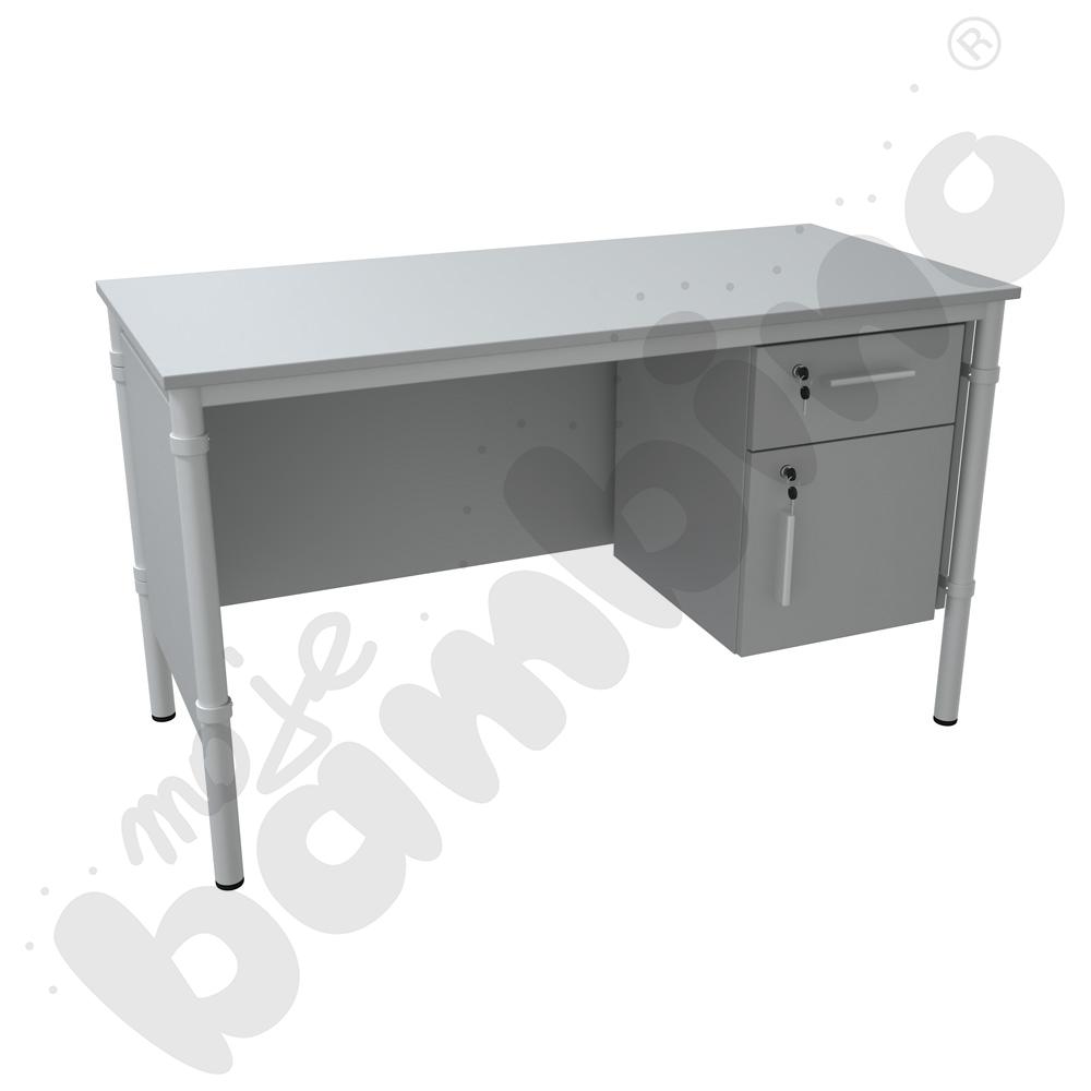 Biurko LOGO - aluminium - szare