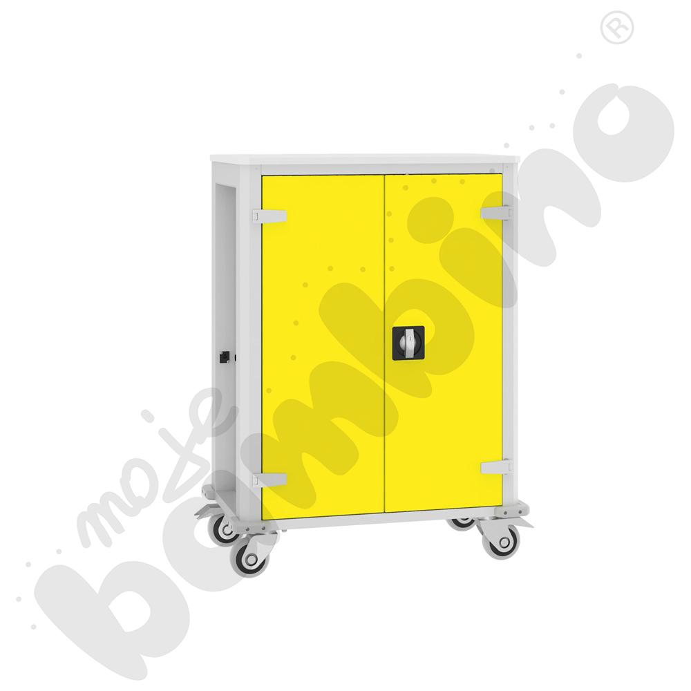 Wózek na 32 tablety, drzwi żółte