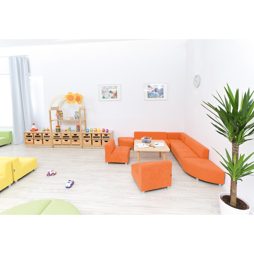Rohová taburetka Flexi, výška 25 cm - oranžová