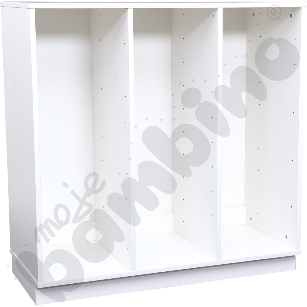 Quadro - szafka M+ na plastikowe pojemniki - z 2 przegrodami, biała