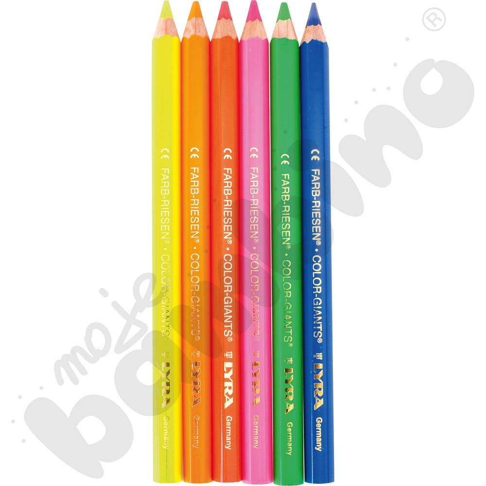 Kredki neonowe Color Giants - 6 szt.