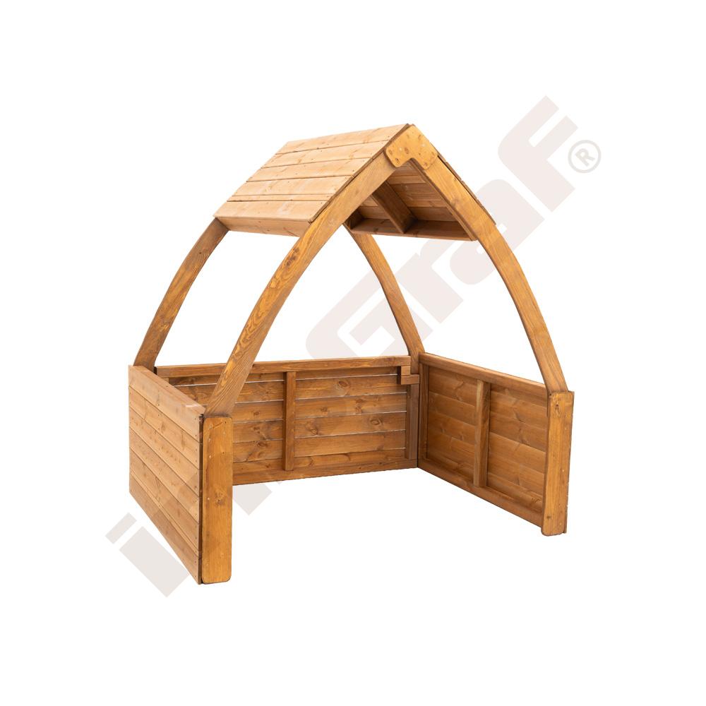 Ruhe- und Spielhäuschen aus Holz