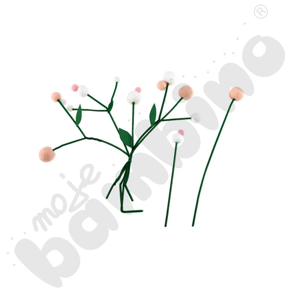 Kuleczki filcowe pastelowe, 25 szt.