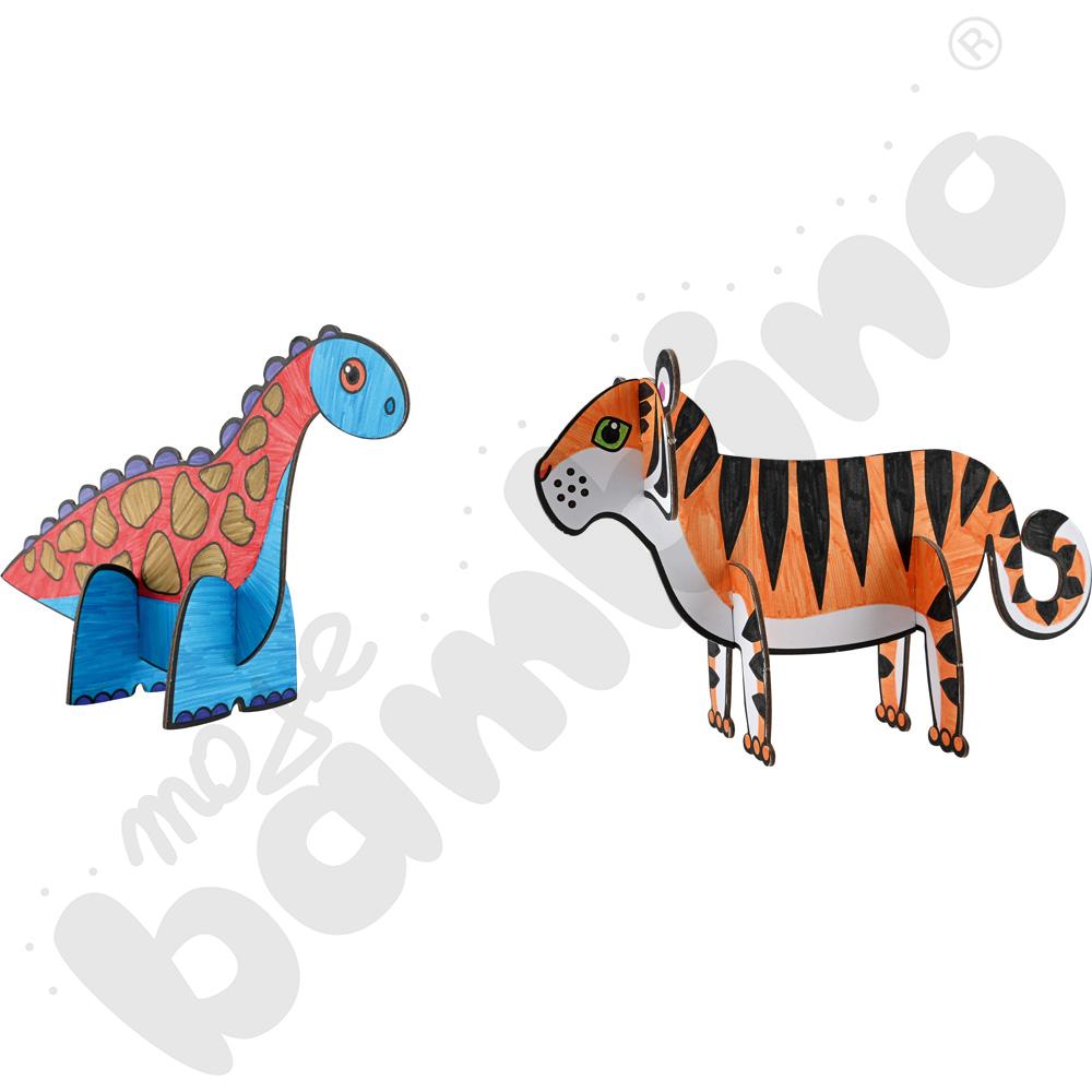 Składane figurki z tektury - zwierzęta