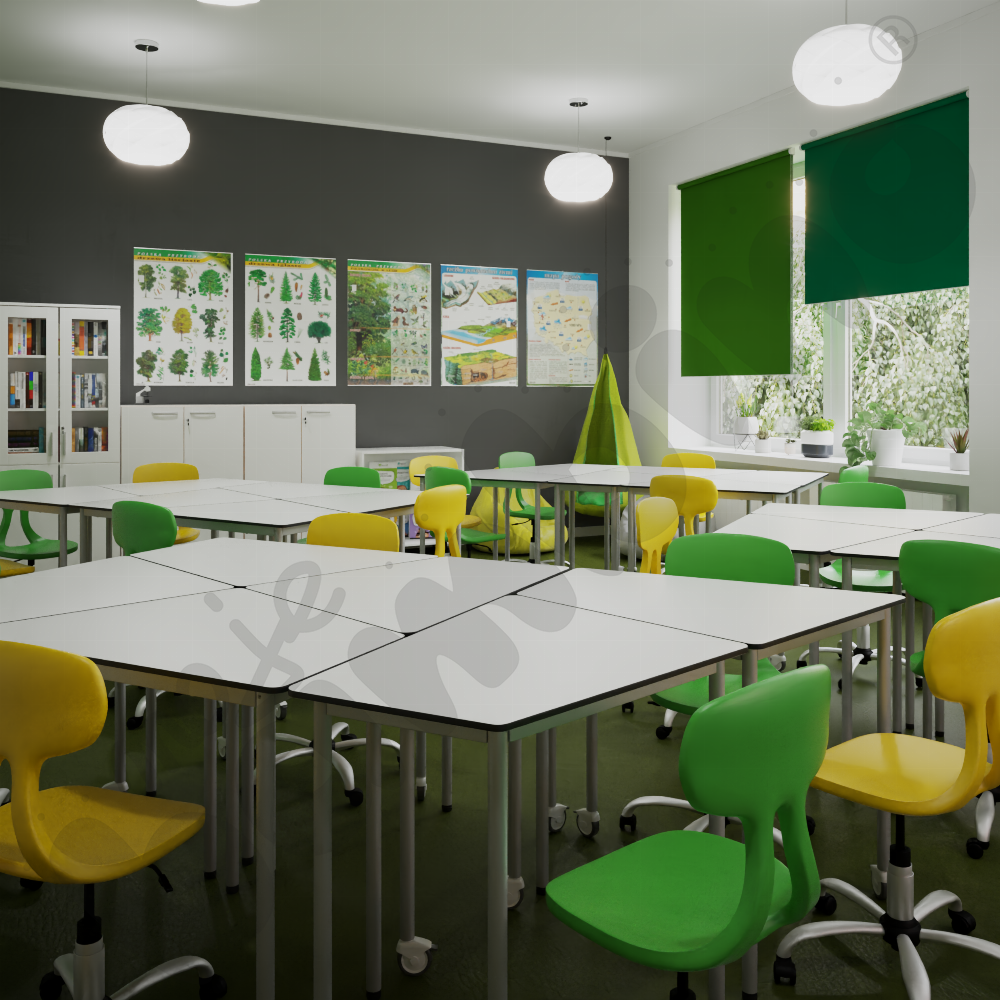 Pracownia mobilna ze stołami Moove+