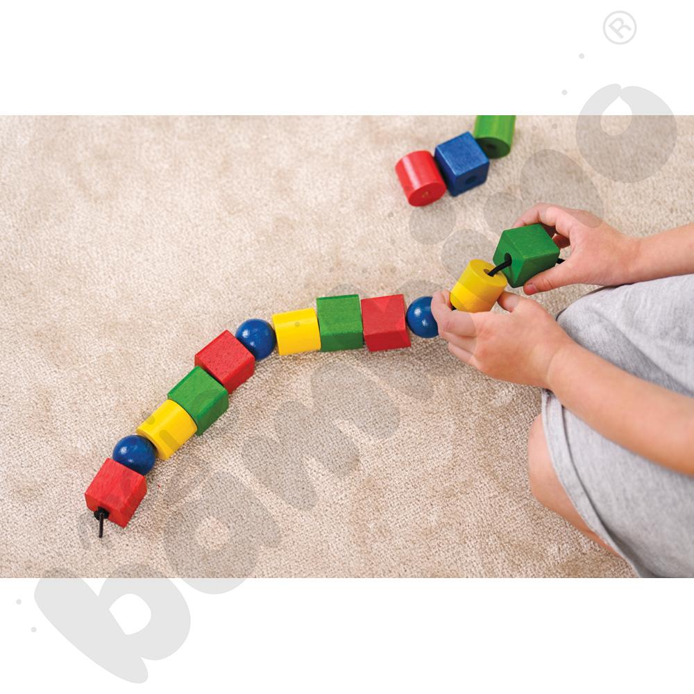 Duże drewniane korale