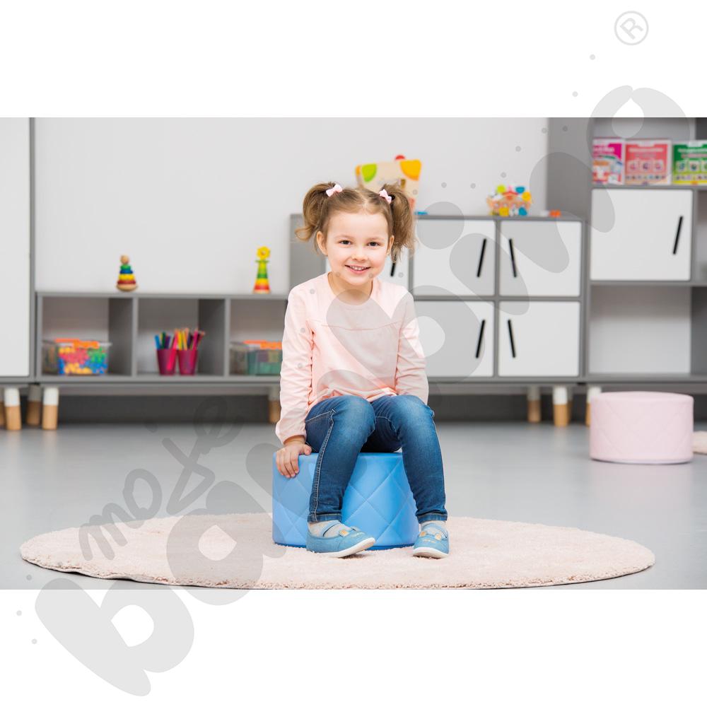 Pufka pikowana, jasnobiebieska