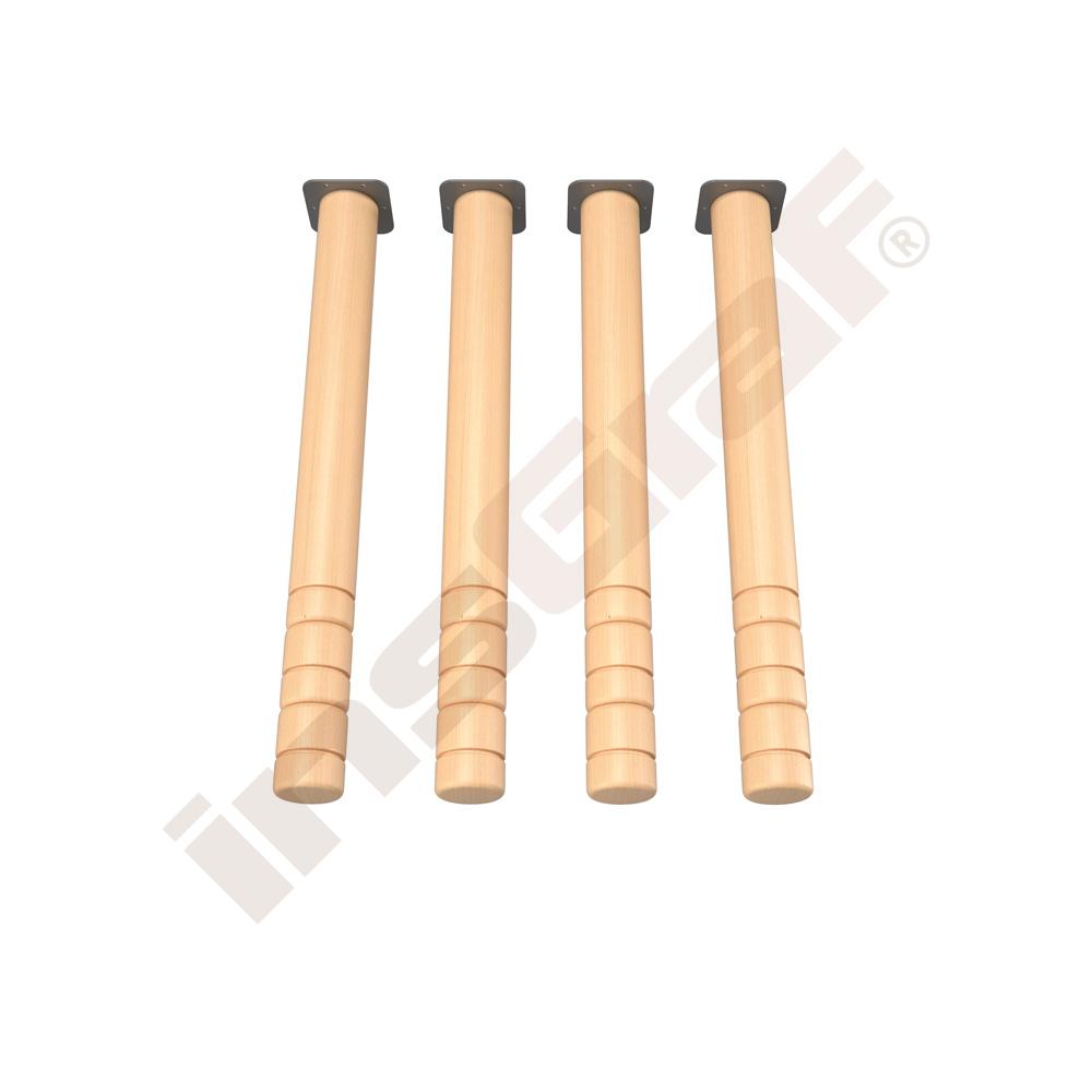 Okrúhle nohy k stolom Flexi,  4 ks, veľ. 0-3 (40-58 cm)