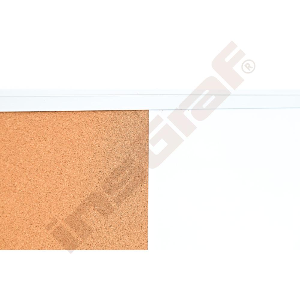 Tabuľa Combi 3-dielna, pre písanie fixkami – lakovaná a korková 120x90 