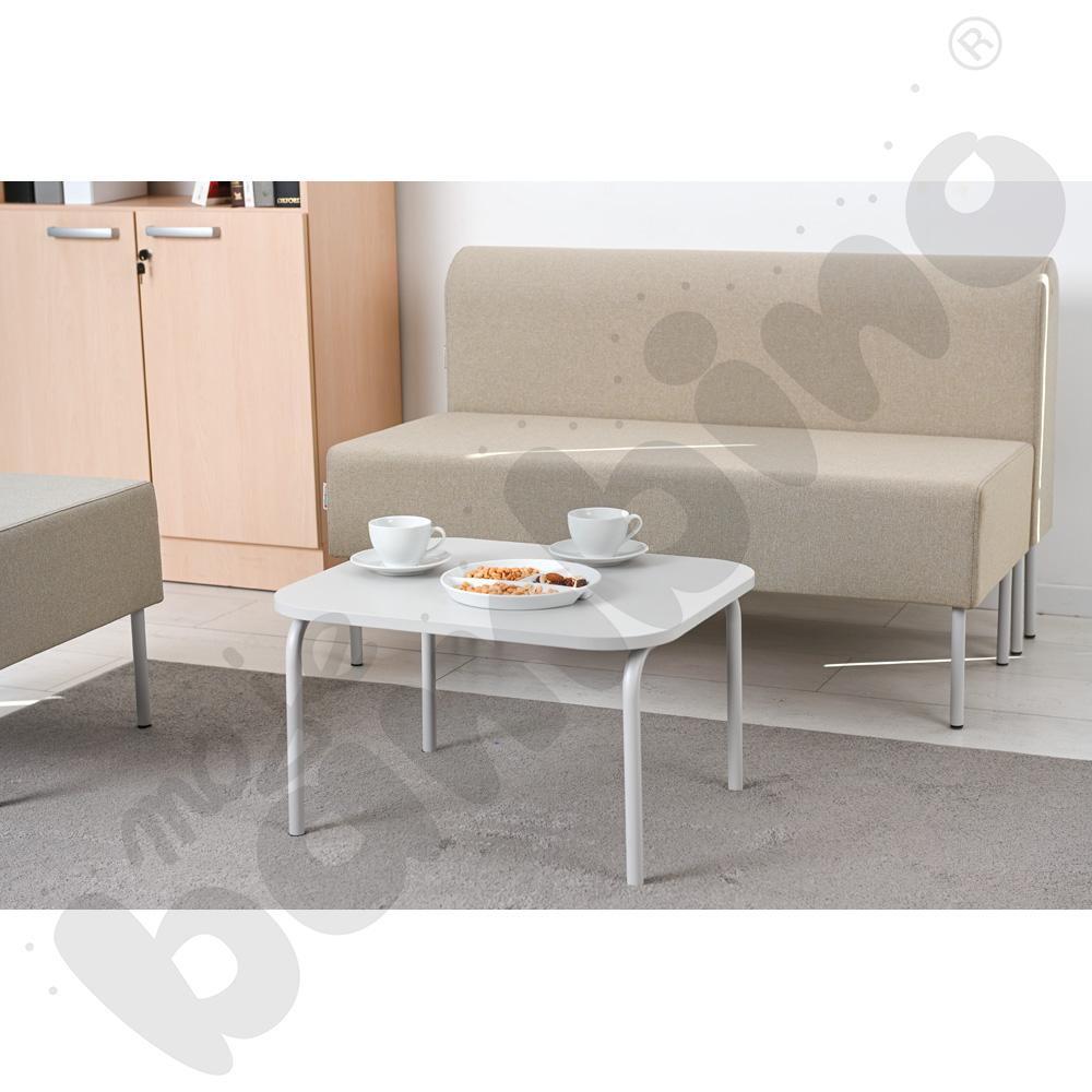 Pufa Versa 120x50 cm z plastikowymi stopkami, stelaż jasnoszary, tkanina RO37