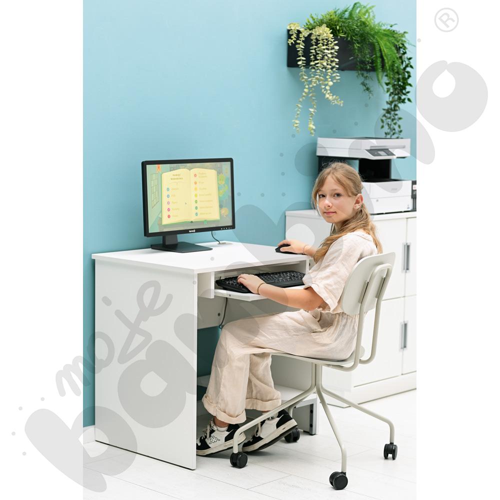 Krzesło na kółkach New School jasnoszare