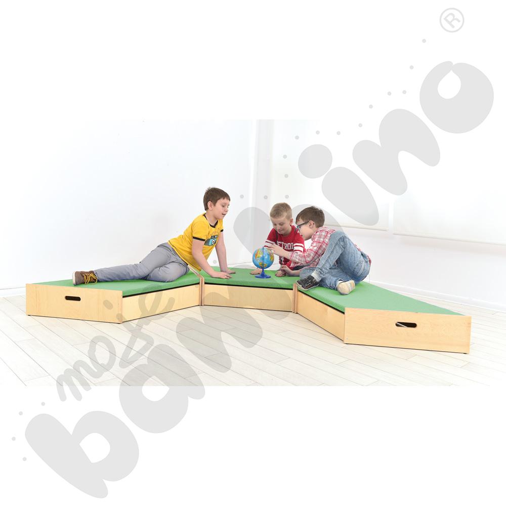 Podest trapezowy, wys. 20 cm - jasnozielony