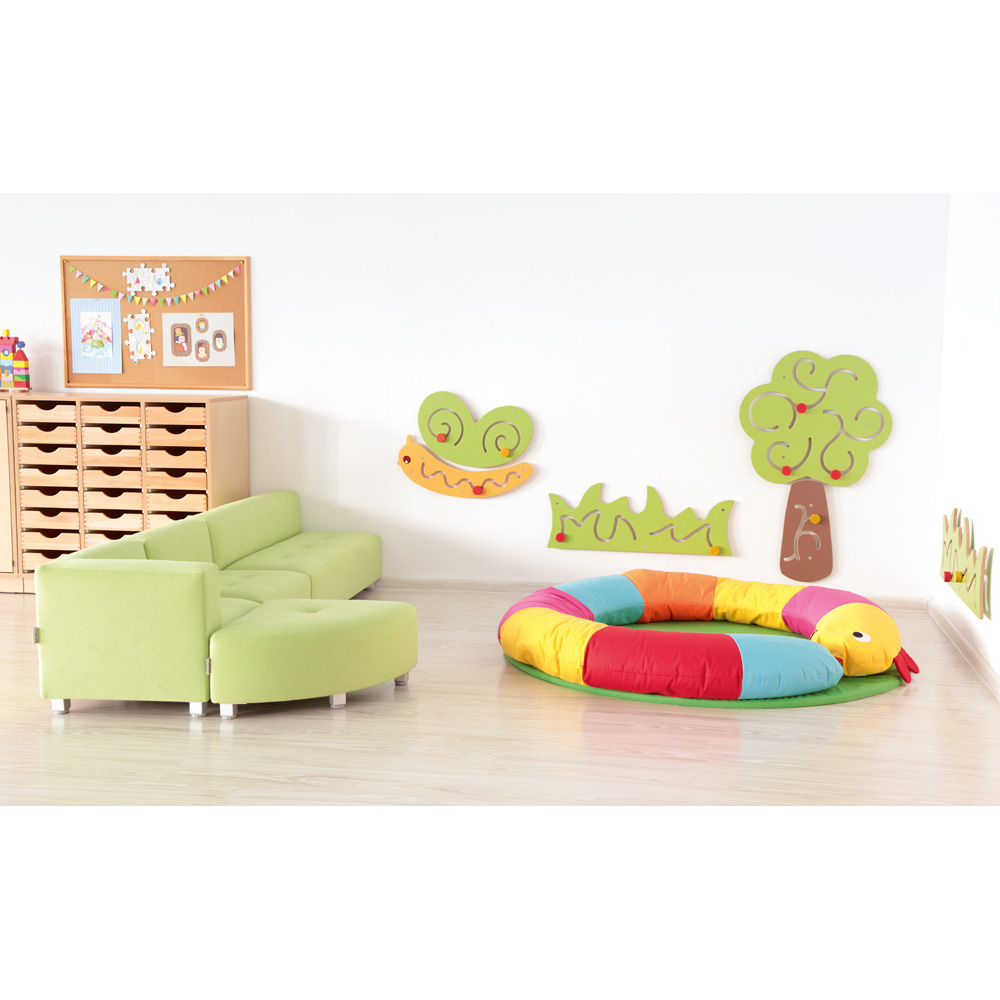 Rohová taburetka Flexi, výška 25 cm - zelená