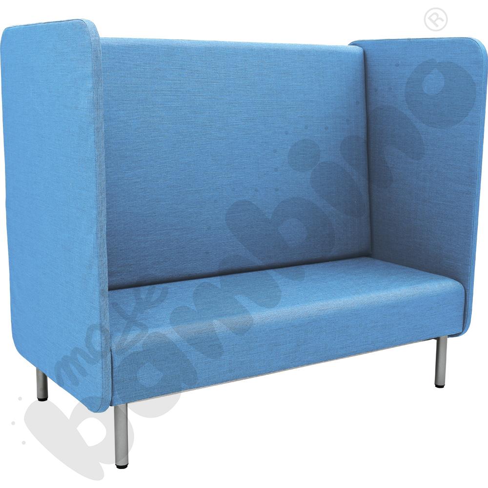 Fotel Inflamea 1 z wysokim oparciem, 3-os. - jasnoniebieski