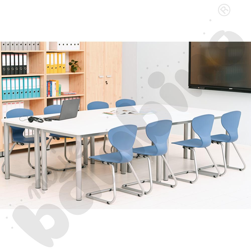 Stół konferencyjny prawy biały