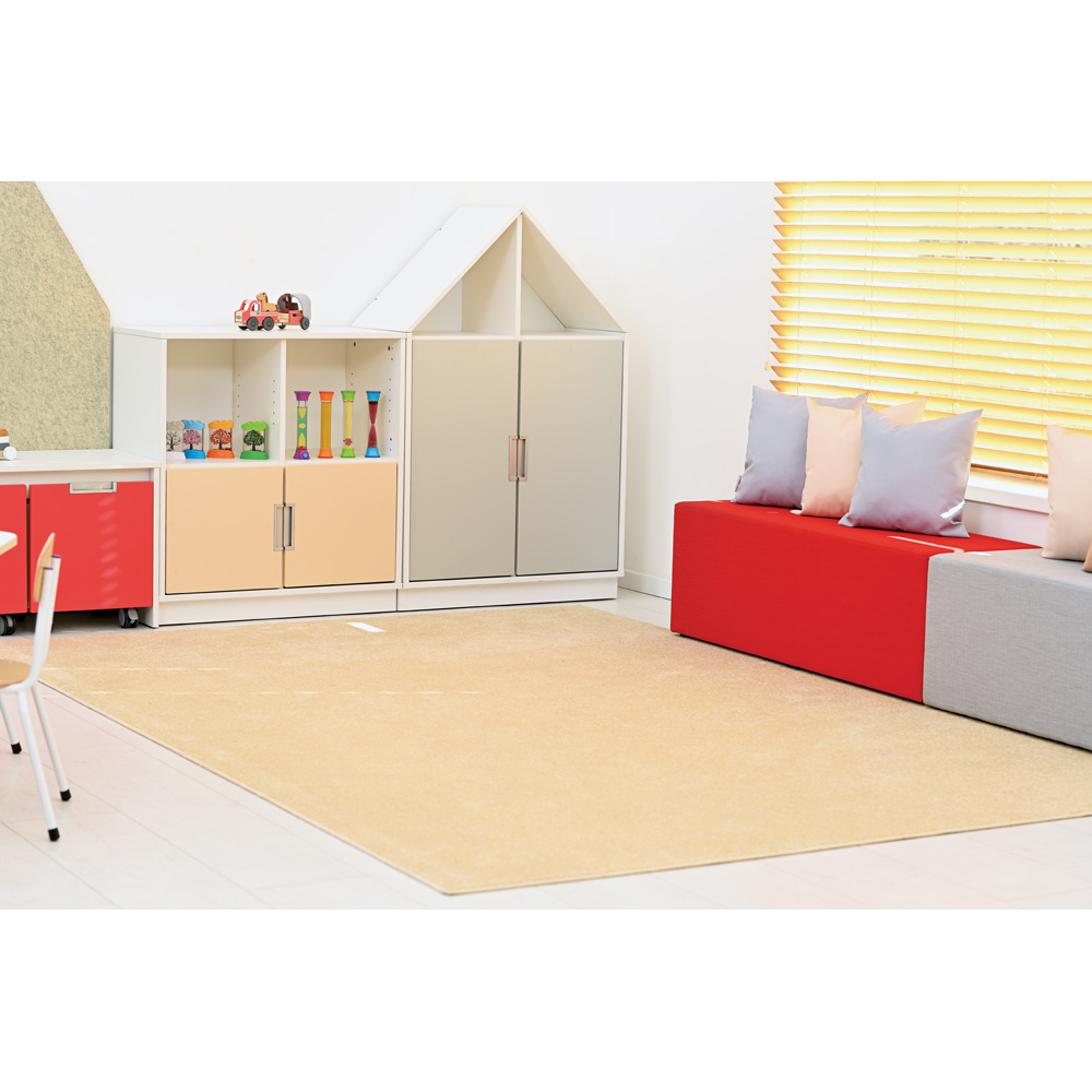 Quadro - skrinka-domček s 2 policami, biela