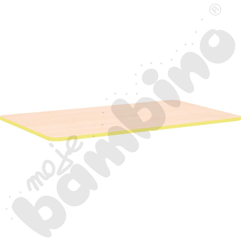 Blat Quadro klon jasny prostokątny, limonkowe obrzeże