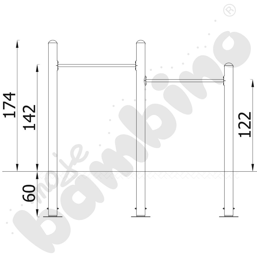 Action4Kids - drążek podwójny