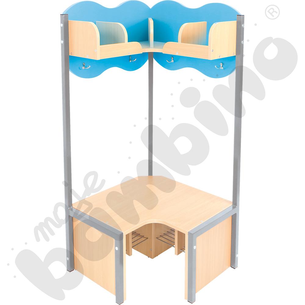 Szatnia Chmurka ze stelażem - rogowa - błękitna