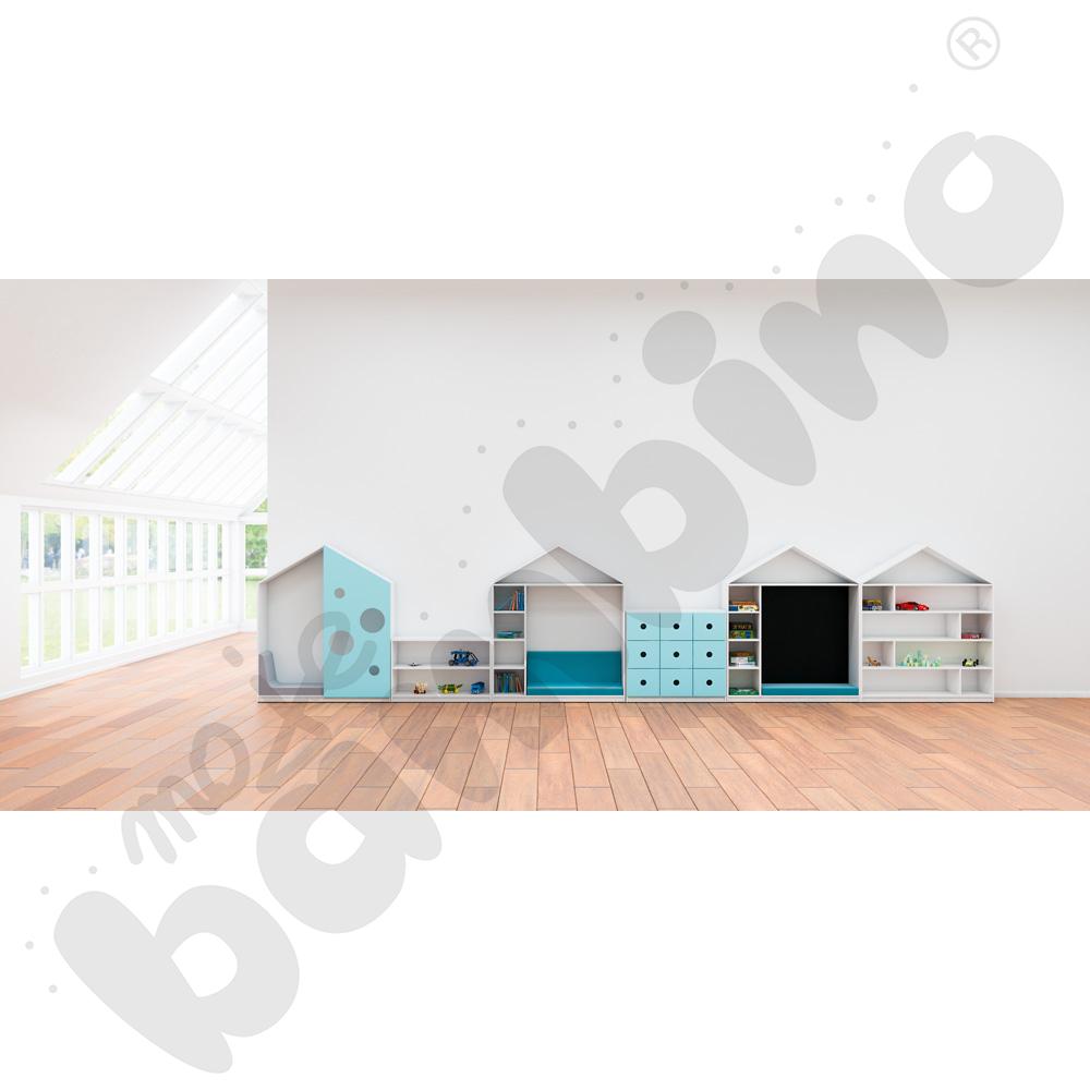 Domek Feria z półkami, biały