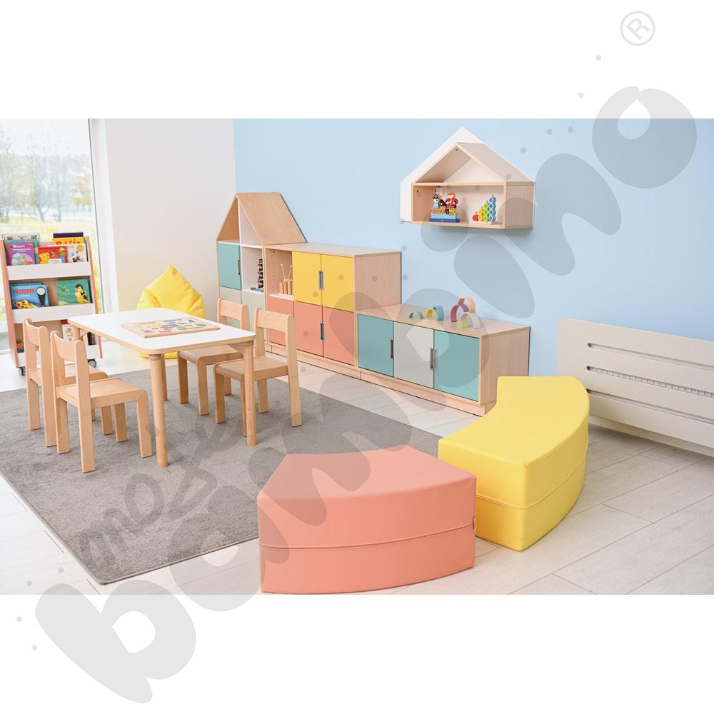 Siedzisko Paolo długie, jasnożółty pastel