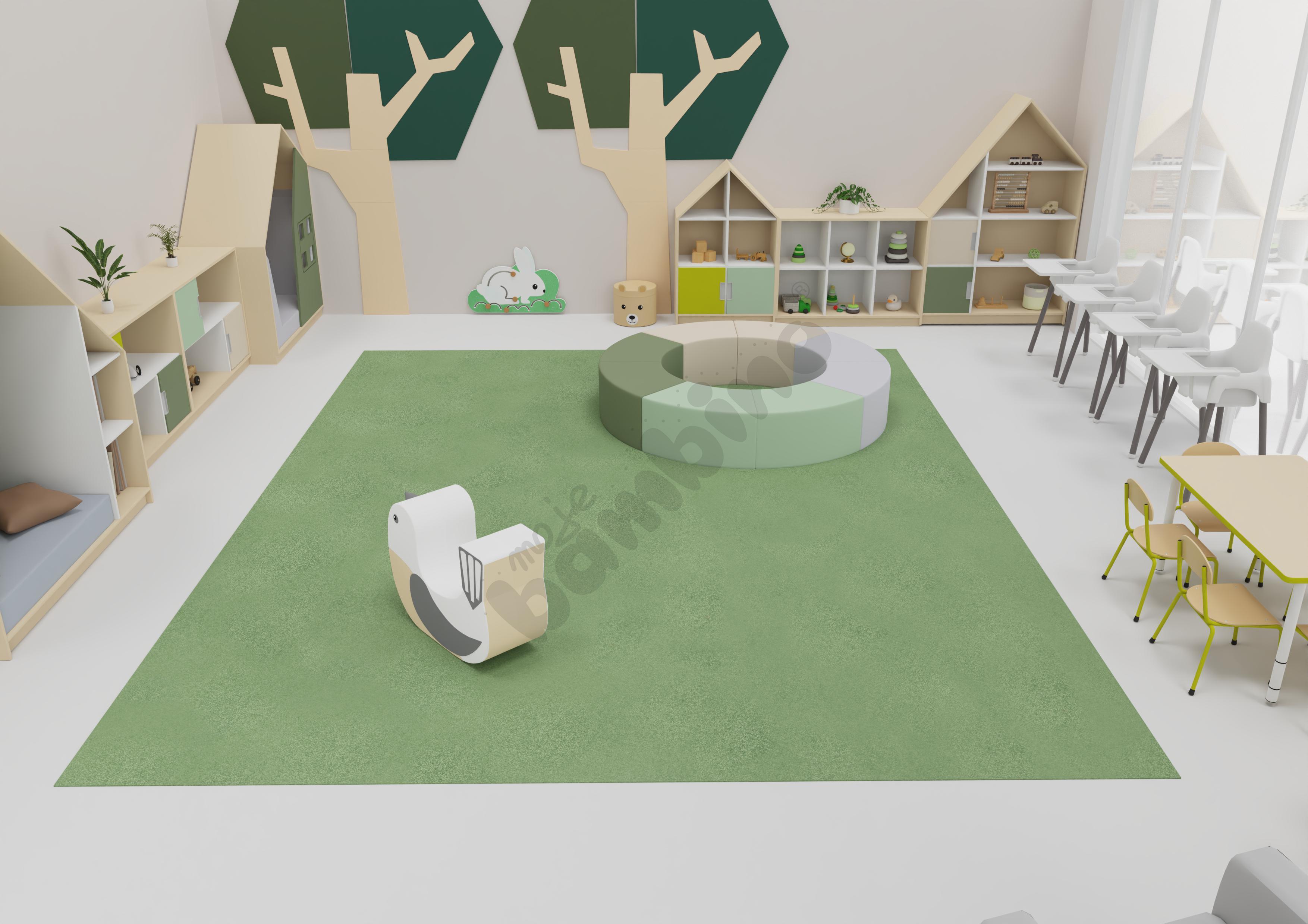 Sala żłobkowa w odcieniach zieleni