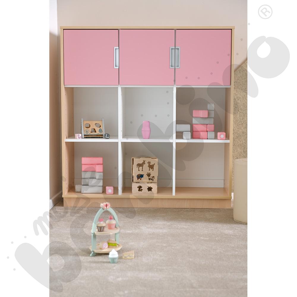 Quadro - regał L z 2 przegrodami i 2 półkami, klon jasny