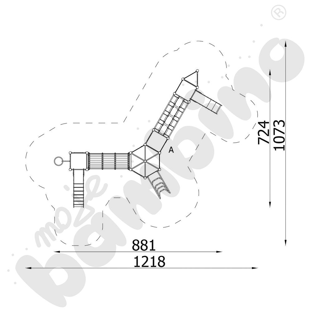 Orbis - platforma 9, drewniane słupy