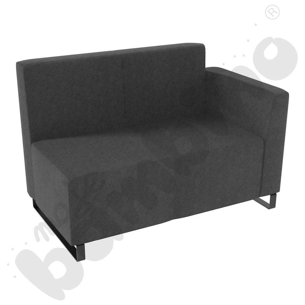 Sofa Universum 2-os. wys. 82 cm, bok niski prawy, tkanina KG37