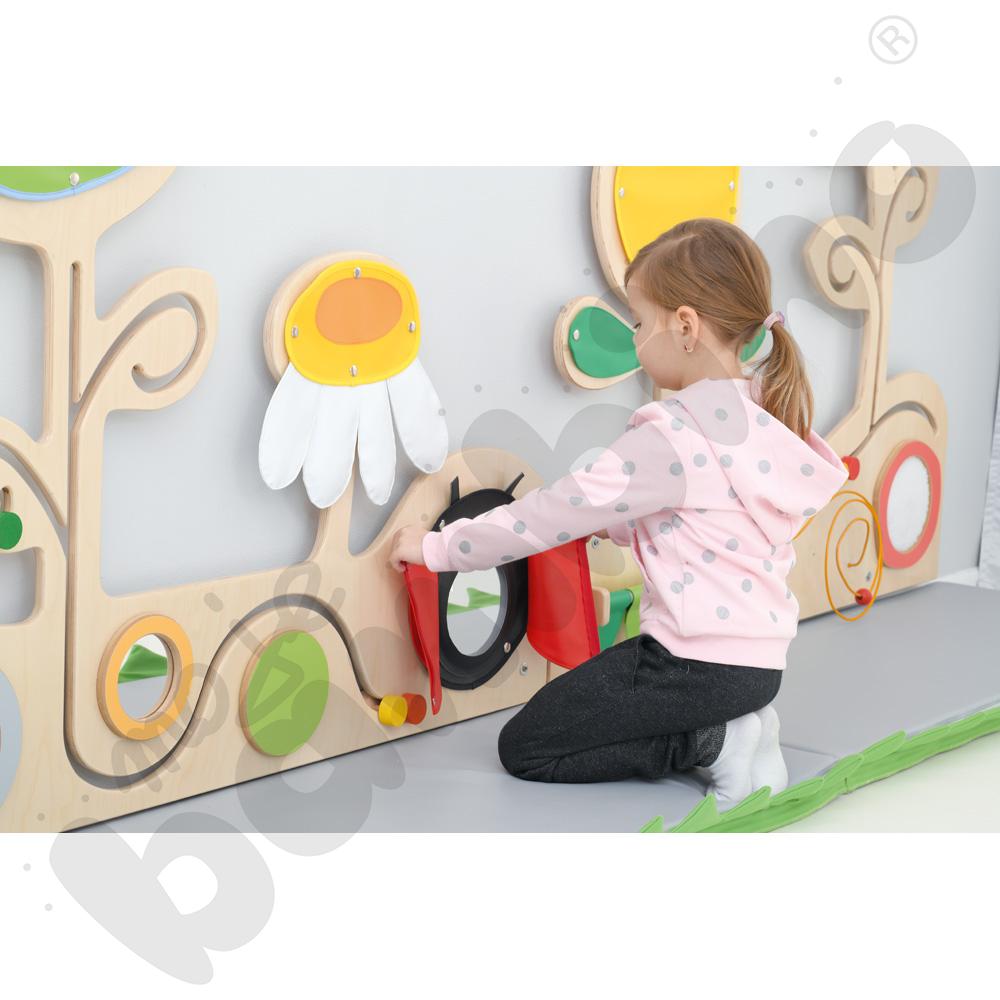 Materace prostokątne z motywem trawy,  2 szt. - szare