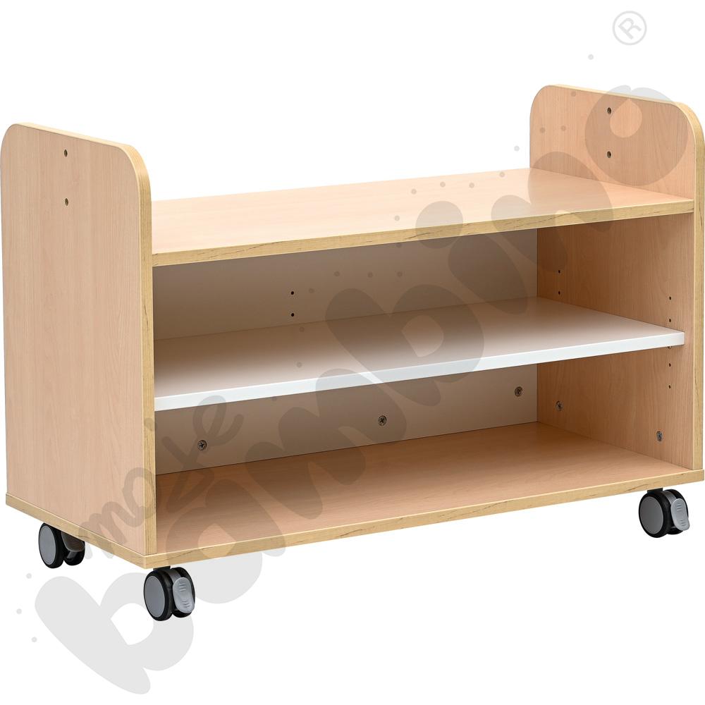 Quadro Mobilna szafka M z lustrem do kącików, klon jasny
