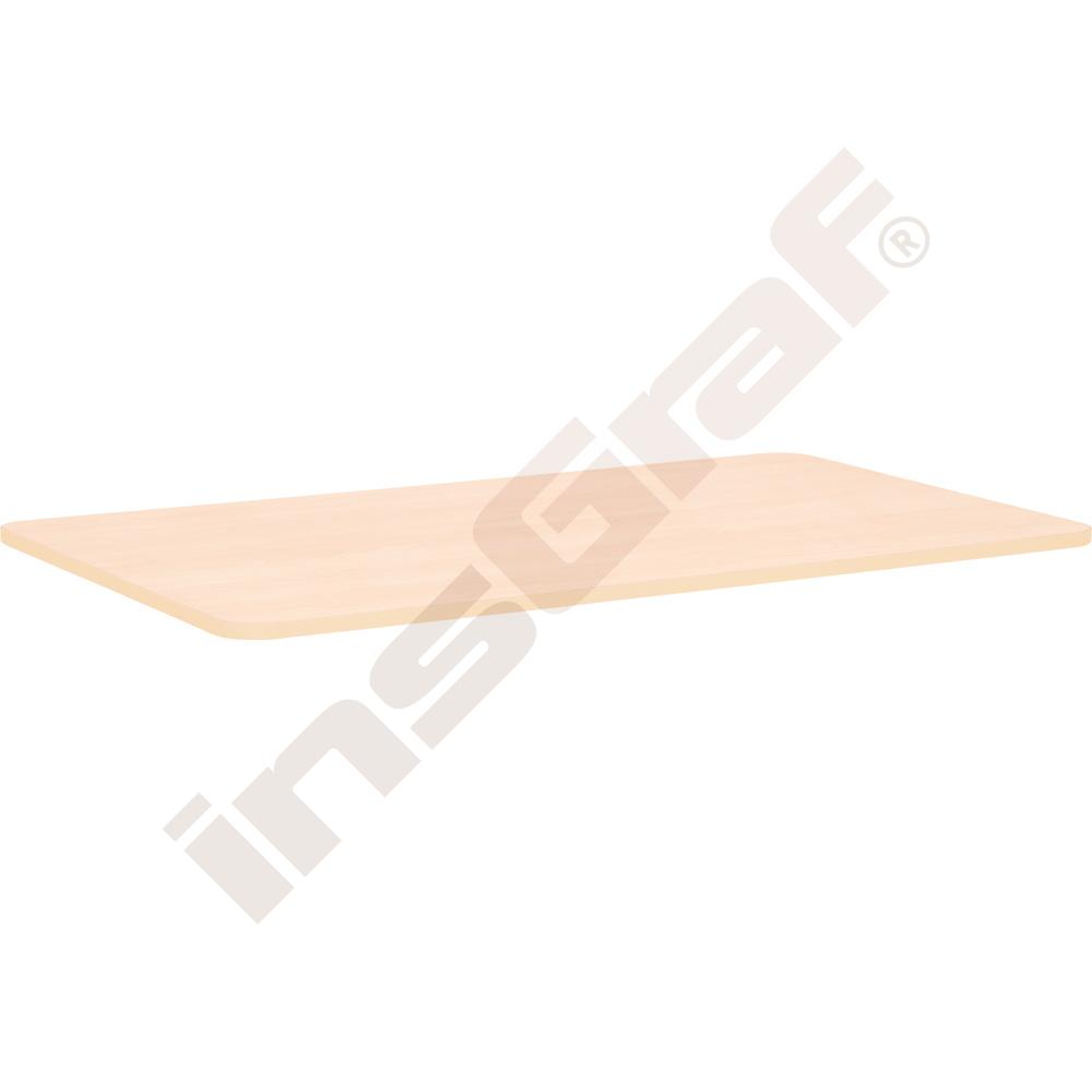 
Tischplatte Quadro rechteckig, 120x65 cm, Ahorn Jylland, Kante beige
