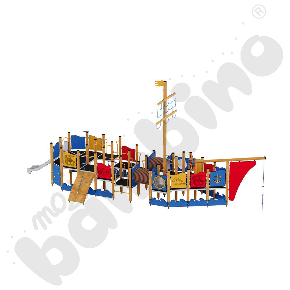 Statek Kolumba, drewniane słupy