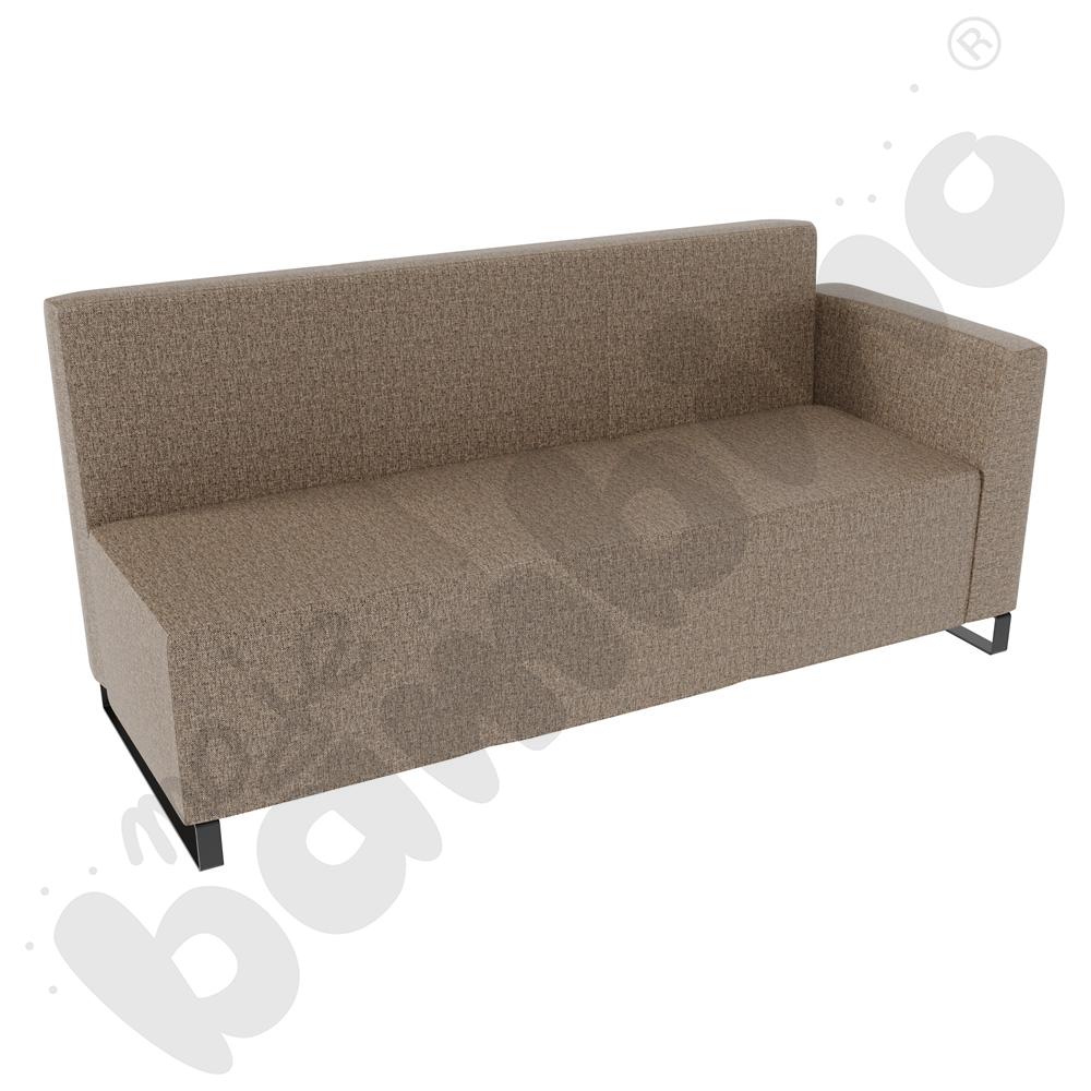 Sofa Universum 3-os. wys. 82 cm, bok niski prawy, tkanina RO36