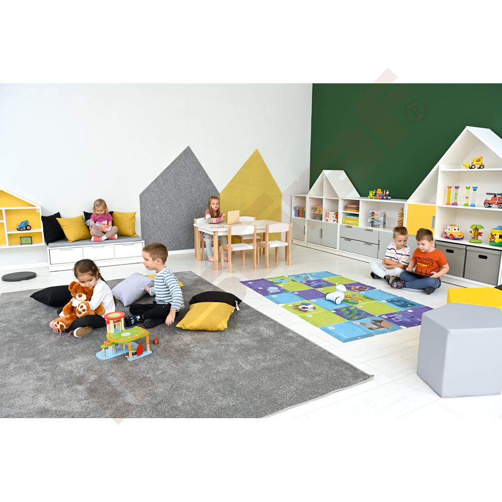 Jednobarevný koberec šedý 2 x 3 m 