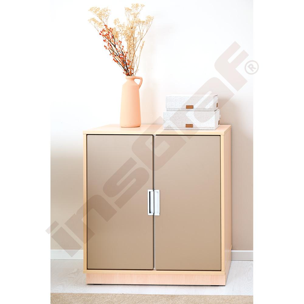Quadro - regál M s predelom a policou, javor