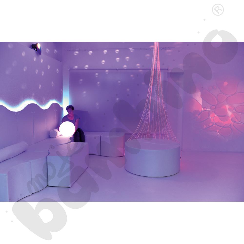 Pufa wklęsła biała, wys. 55,5 cm