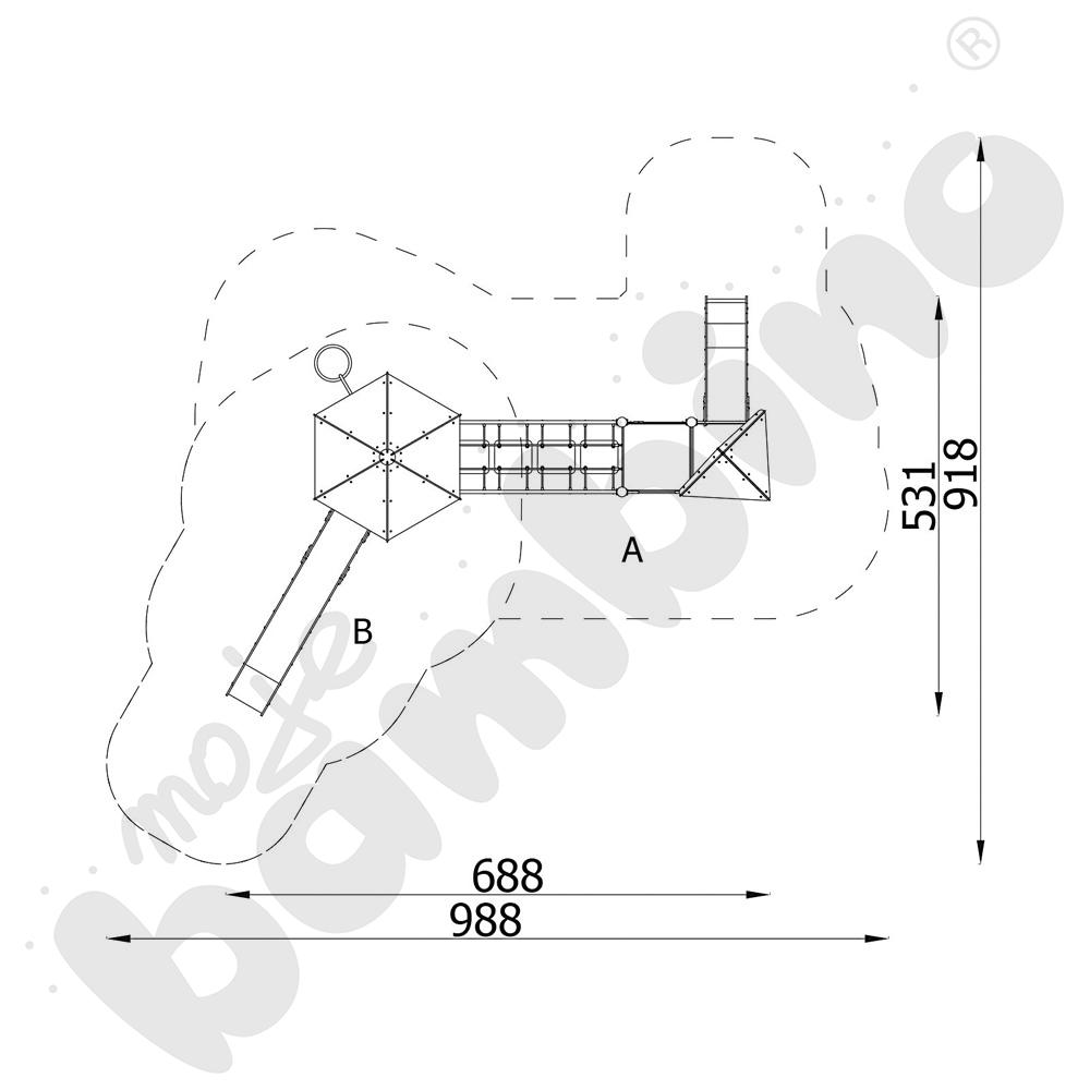 Orbis - baszta 9, metalowe słupy